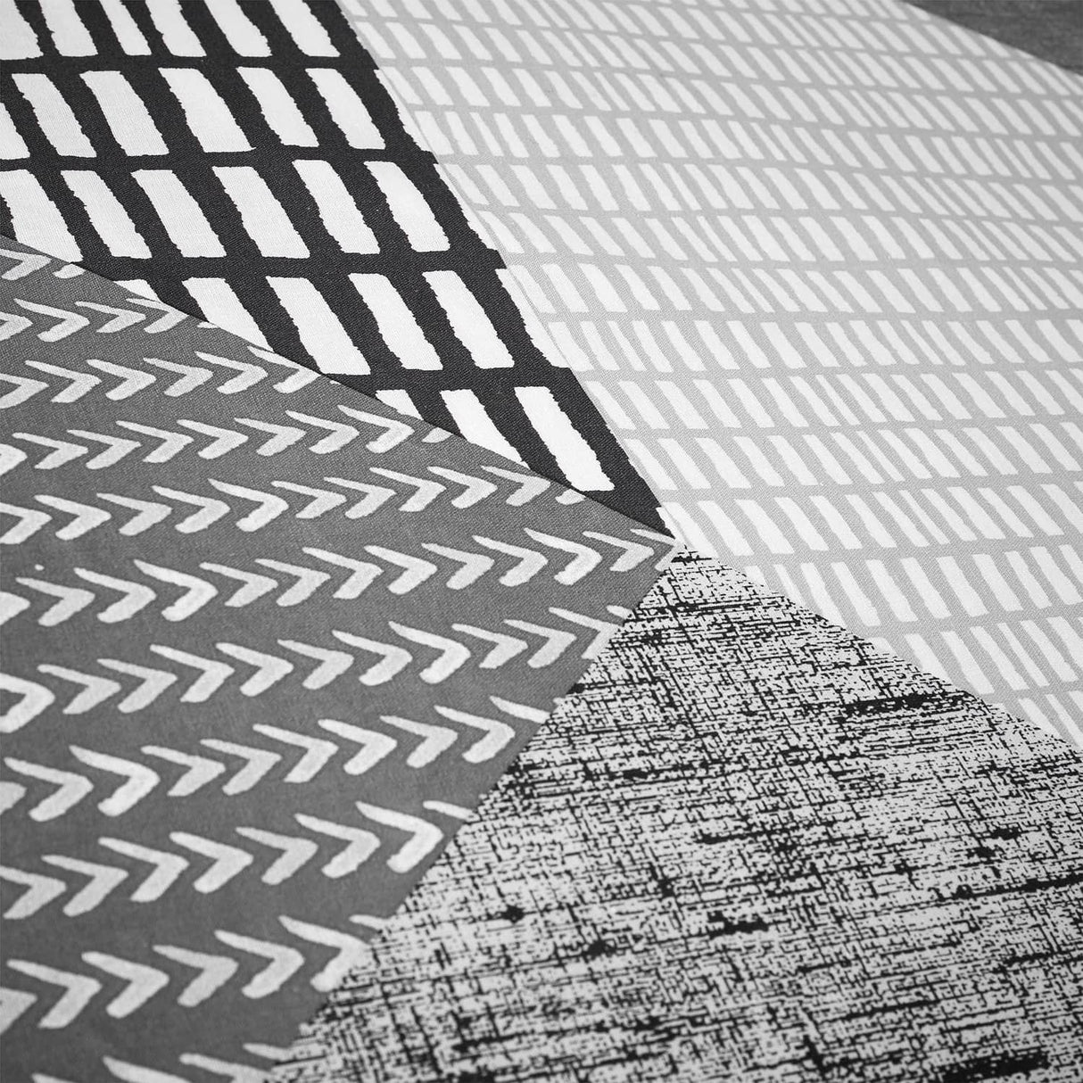 Catherine Lansfield Larsson Geo Geometric Shower Curtain - Larsson Geo Grey
