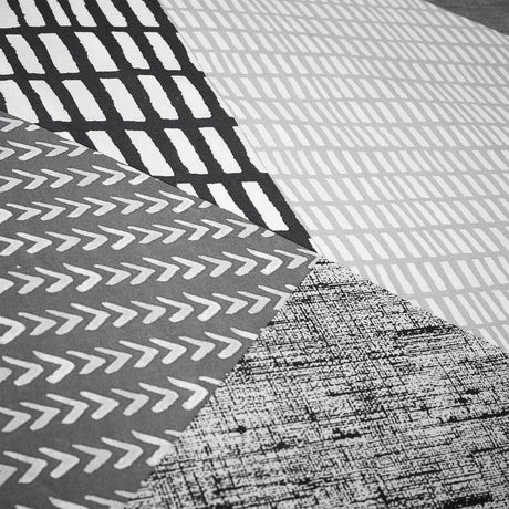 Catherine Lansfield Larsson Geo Geometric Shower Curtain - Larsson Geo Grey