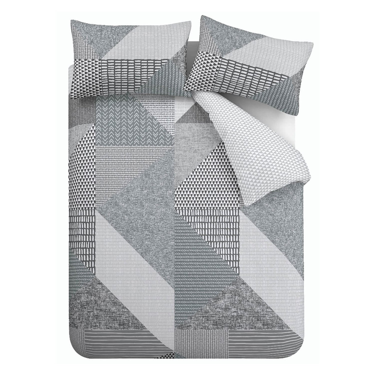 Catherine Lansfield Larsson Geo Geometric Shower Curtain - Larsson Geo Grey