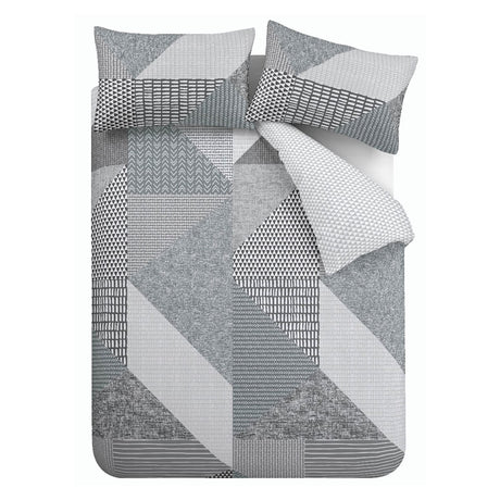 Catherine Lansfield Larsson Geo Geometric Shower Curtain - Larsson Geo Grey