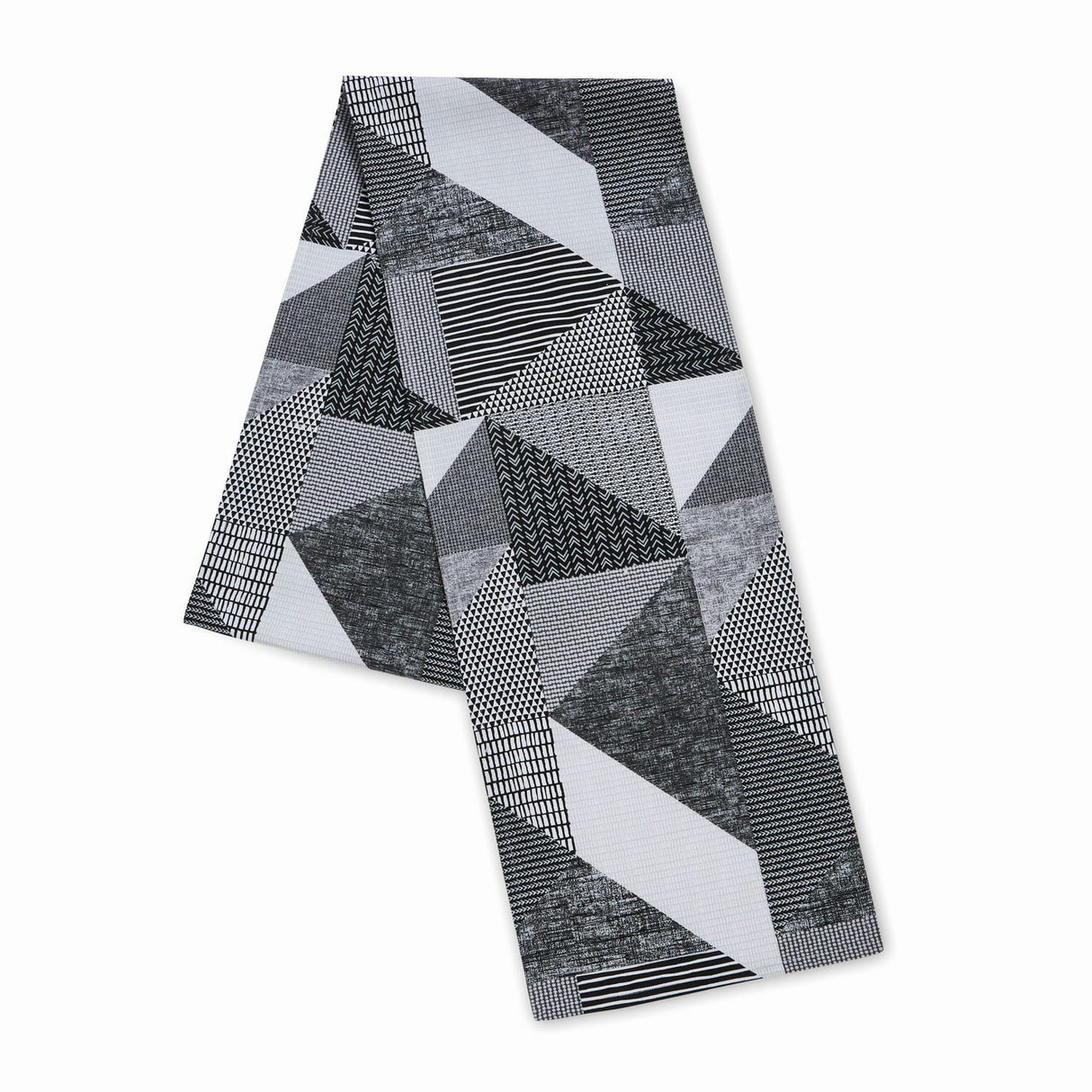 Catherine Lansfield Larsson Geo Geometric Shower Curtain - Larsson Geo Grey Runner