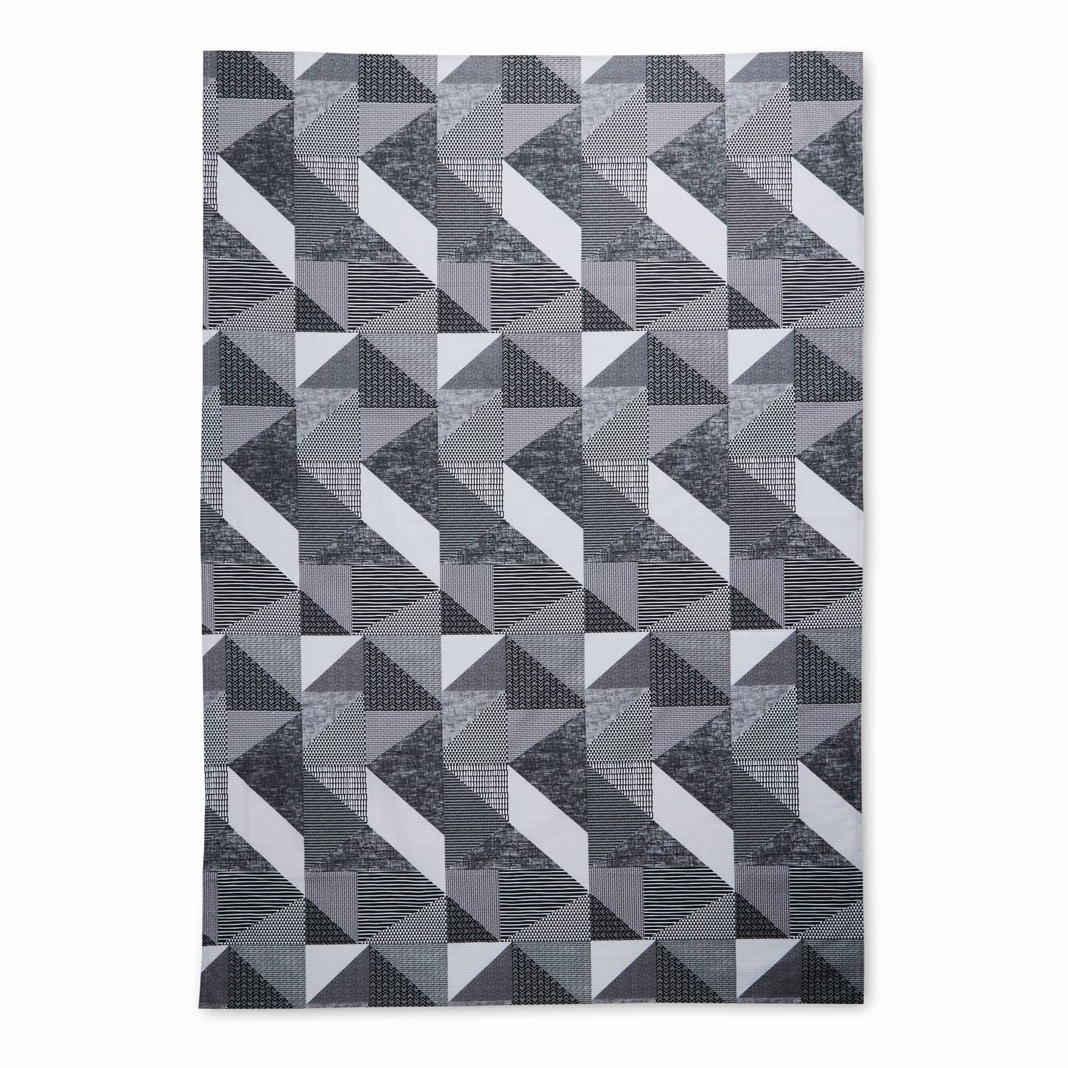 Catherine Lansfield Larsson Geo Geometric Grey Tablecloth - Larsson Geo Grey Table Cloth
