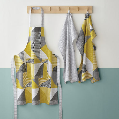 Catherine Lansfield Larsson Geo Geometric Ochre Cotton Apron