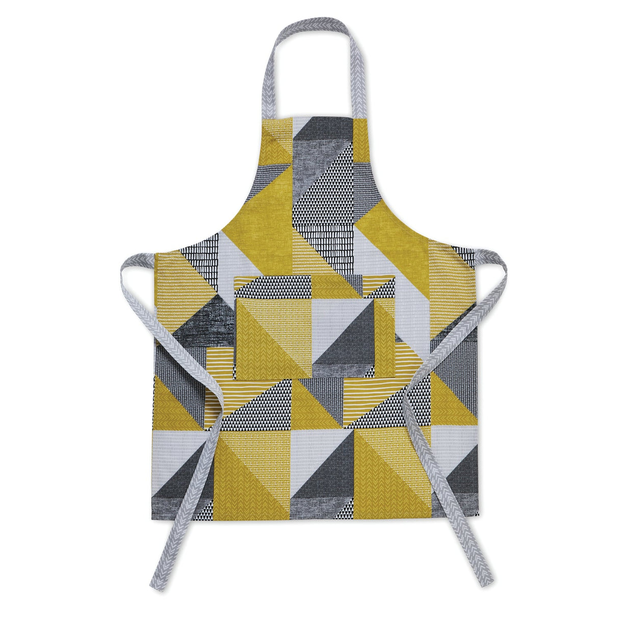 Catherine Lansfield Larsson Geo Geometric Ochre Cotton Apron - Larsson Geo Ochre Apron