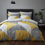 Catherine Lansfield Larsson Geo Geometric Shower Curtain - Larsson Geo Ochre