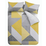 Catherine Lansfield Larsson Geo Geometric Shower Curtain - Larsson Geo Ochre