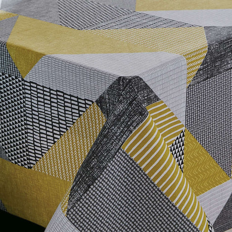 Catherine Lansfield Larsson Geo Geometric Ochre Tablecloth - Larsson Geo Ochre Table Cloth