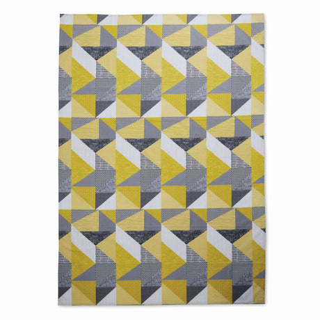 Catherine Lansfield Larsson Geo Geometric Ochre Tablecloth - Larsson Geo Ochre Table Cloth