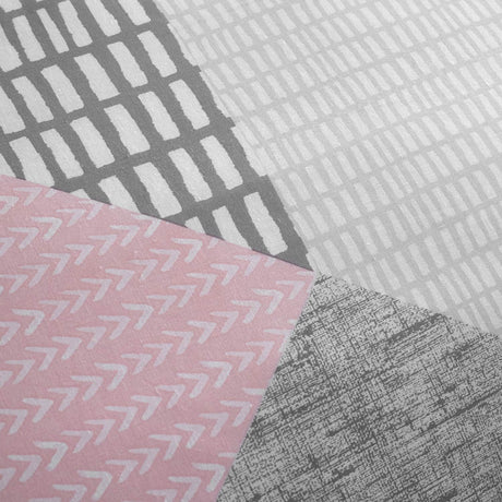 Catherine Lansfield Larsson Geo Geometric Shower Curtain - Larsson Geo Pink