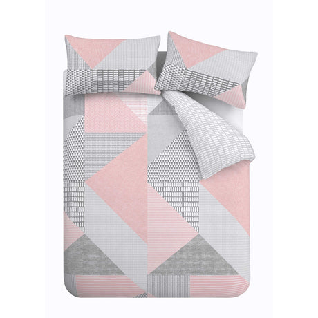 Catherine Lansfield Larsson Geo Geometric Shower Curtain - Larsson Geo Pink