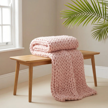 Cable Knit Throw Blanket 127cm x 152cm 2
