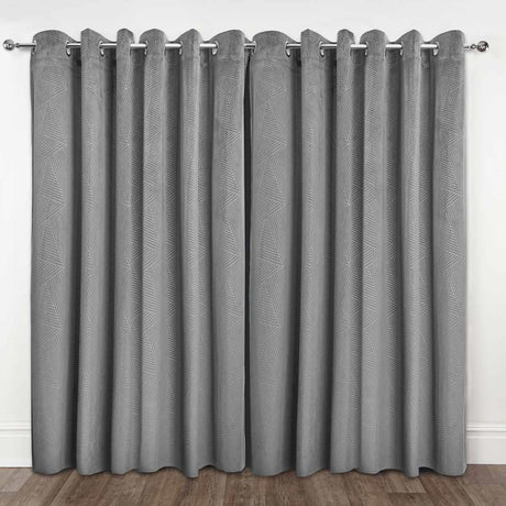 Thermal Embossed Velvet Blackout Eyelet Curtains by Emma Barclay