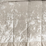 Catherine Lansfield Crushed Velvet Runner - Crushed Velvet Bedspread Natural