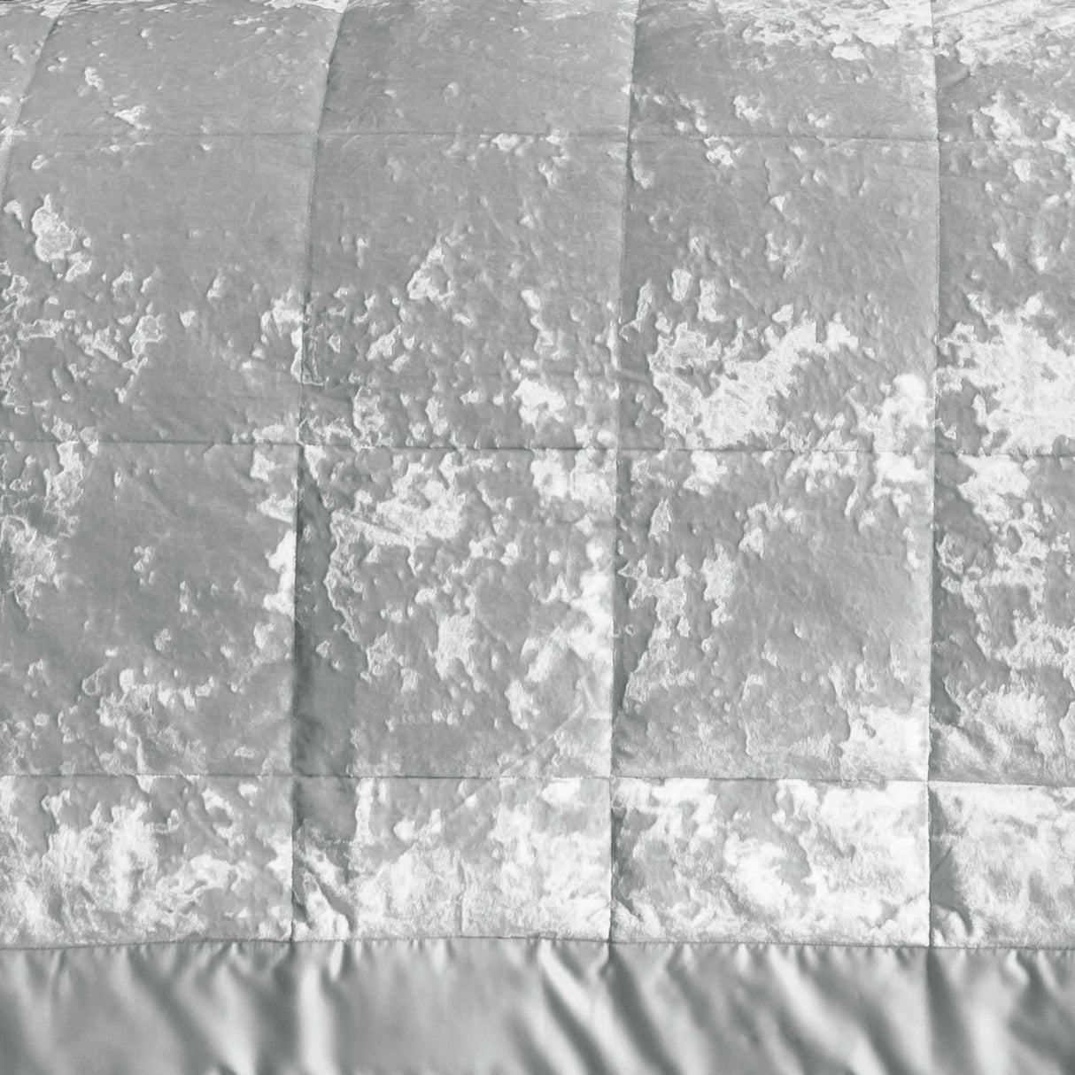 Catherine Lansfield Crushed Velvet Runner - Crushed Velvet Bedspread Silver