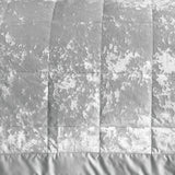 Catherine Lansfield Crushed Velvet Runner - Crushed Velvet Bedspread Silver