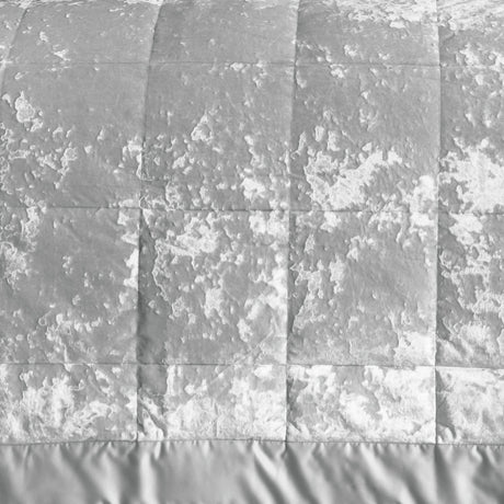 Catherine Lansfield Crushed Velvet Bedspread - Crushed Velvet Bedspread Silver