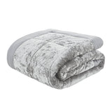 Catherine Lansfield Crushed Velvet Bedspread - Crushed Velvet Bedspread Silver