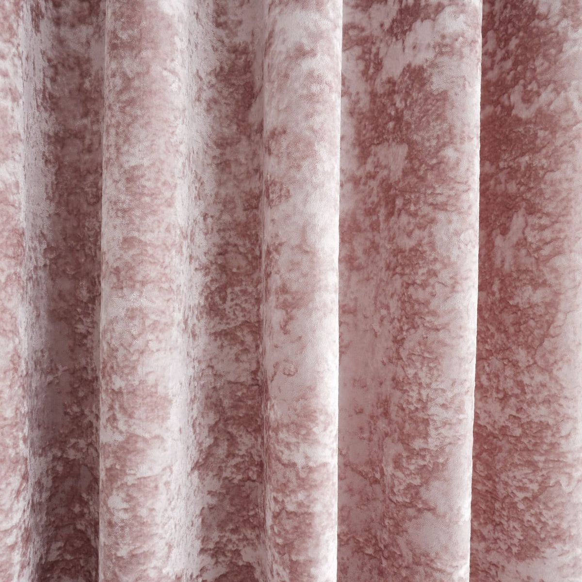 Catherine Lansfield Crushed Velvet Lined Eyelet Curtains - Blush - Crushed Velvet Blush Curtains