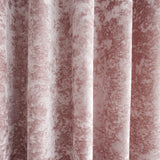 Catherine Lansfield Crushed Velvet Lined Eyelet Curtains - Blush - Crushed Velvet Blush Curtains