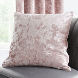 Catherine Lansfield Diamante Filled Cushion 45cm x 45cm - Blush - Crushed Velvet Blush Cushion