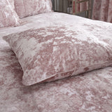Catherine Lansfield Diamante Filled Cushion 45cm x 45cm - Blush - Crushed Velvet Blush Cushion