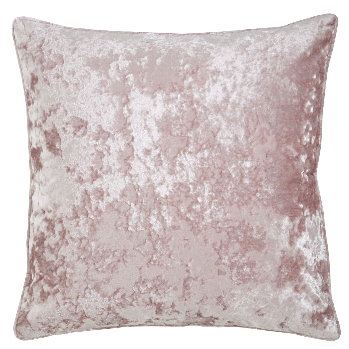 Catherine Lansfield Diamante Filled Cushion 45cm x 45cm - Blush - Crushed Velvet Blush Cushion