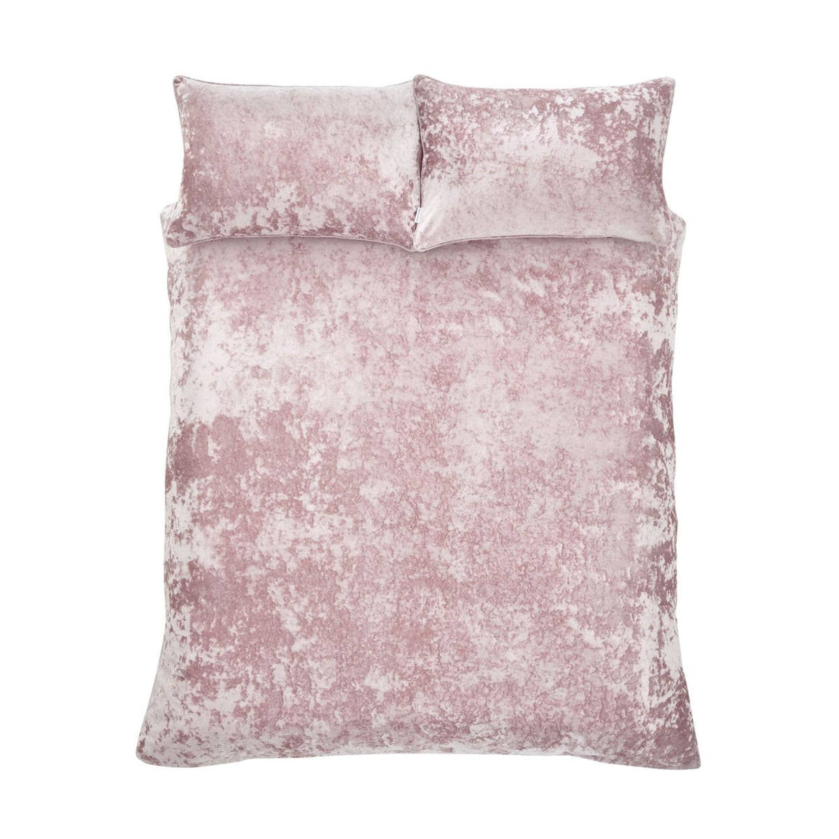 Catherine Lansfield Crushed Velvet Duvet Cover Set - Crushed Velvet Blush Duvet Set