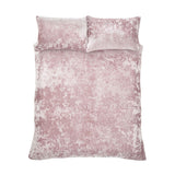 Catherine Lansfield Crushed Velvet Duvet Cover Set - Crushed Velvet Blush Duvet Set