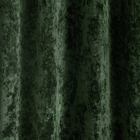 Catherine Lansfield Crushed Velvet Lined Eyelet Curtains - Silver - Crushed Velvet Curtains Olive