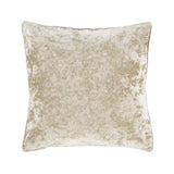 Catherine Lansfield Diamante Filled Cushion 45cm x 45cm - Natural - Crushed Velvet Cushion Natural