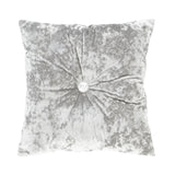 Catherine Lansfield Diamante Filled Cushion 45cm x 45cm - Silver - Crushed Velvet Cushion Silver