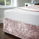 Catherine Lansfield Diamante Filled Cushion 45cm x 45cm - Blush - Crushed Velvet Divan Wrap Band Blush