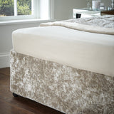 Catherine Lansfield Filled Cushion 55cm x 55cm - Natural - Crushed Velvet Divan Wrap Band Natural