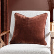Heavy Chenille Velvet Cushion Cover 20" x 20" - Nutmeg