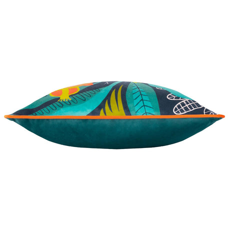 Lion Illustrated Velvet Cushion Cover 17" x 17" by Kate Merritt