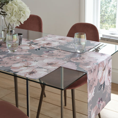 Catherine Lansfield Dramatic Floral Shower Curtain - Dramatic Floral Runner