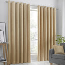 Strata Dim Out Woven Thermal Eyelet Curtains by Fusion