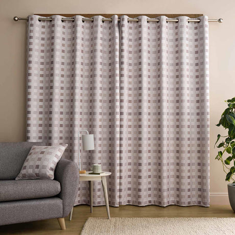 Wilson Check Blackout Eyelet Curtains by Catherine Lansfield