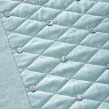 Catherine Lansfield Sequin Cluster Bedspread - Sequin Cluster Bedspread Duck Egg Image 2