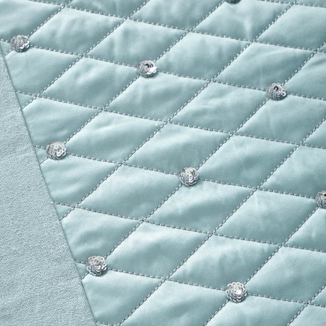 Catherine Lansfield Sequin Cluster Bedspread - Sequin Cluster Bedspread Duck Egg Image 2