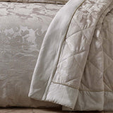 Catherine Lansfield Opulent Jacquard Bedspread - Champagne Gold - Opulent Jacquard Champagne Bedspread