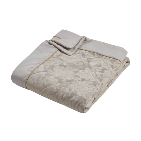 Catherine Lansfield Opulent Jacquard Bedspread - Champagne Gold - Opulent Jacquard Champagne Bedspread