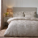 Catherine Lansfield Opulent Jacquard Duvet Cover Set - Champagne Gold