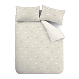 Catherine Lansfield Sheep Brushed Cotton Flannelette Duvet Cover Set - Brushed Sheep Duvet Set
