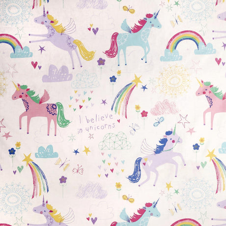 Rainbow Unicorn Kids Duvet Cover Set by Bedlam