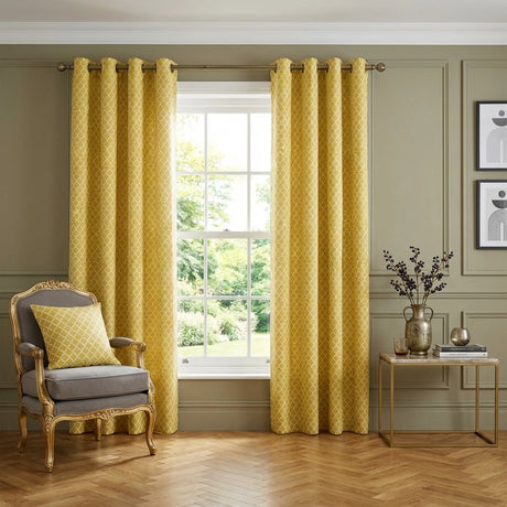 Cotswold Jacquard Eyelet Ring Top Curtains 4