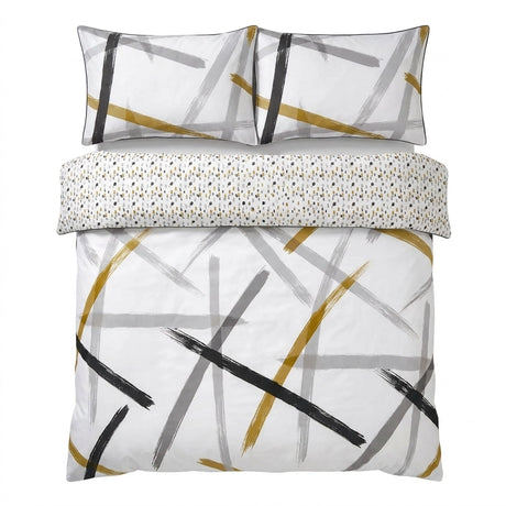 Leda Ochre Cotton Duvet Cover Set 2
