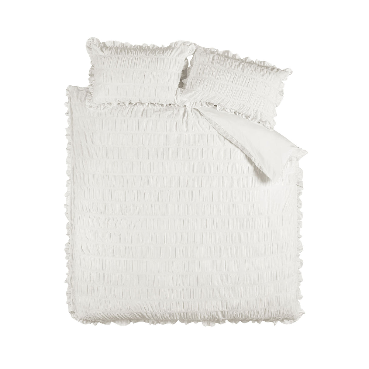 Seersucker Frill Duvet Cover Set by Catherine Lansfield