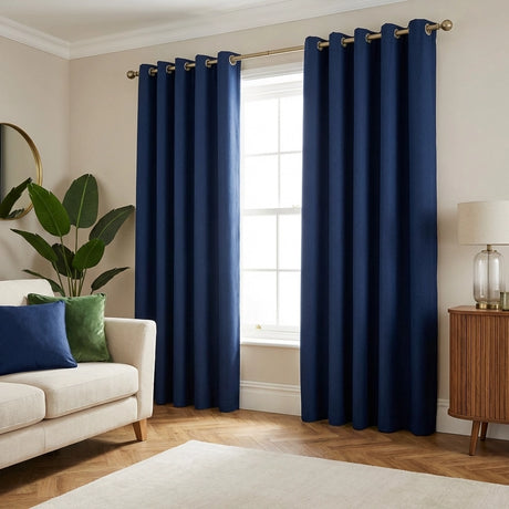 Sorbonne Cotton Lined Ready Made Eyelet Curtains 19
