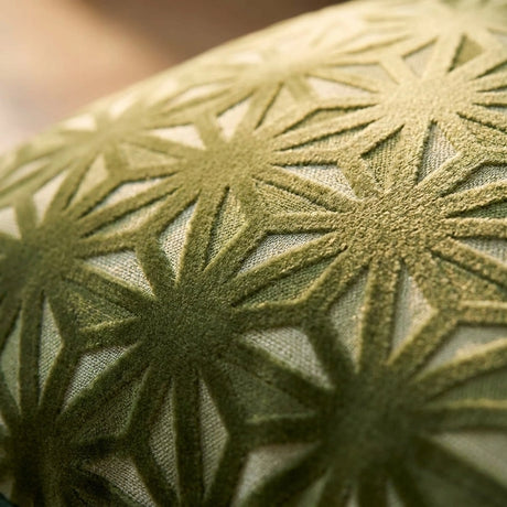 Star Geo Geometric Textured Green Filled Cushion / Cover 17" x 17" 4
